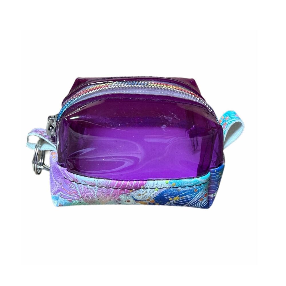 Purse keychain pouch Purple and Multicolor